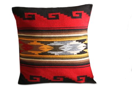 Alpaca Wool Cushion Cover,  Red Sea  Fashion