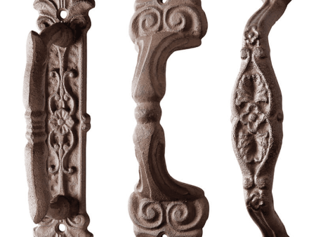 Door Handle, Cast Iron, Antique Brown, 3 Asst. Styles - Sold Separately For Cheap