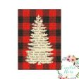 Book Art - Buffalo Plaid Pine Tree - 5x7 Unframed Print - Cecelia Rose Book Art For Discount