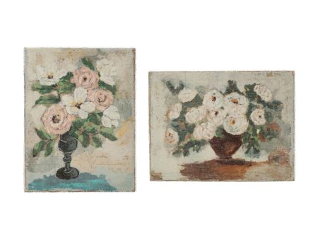 Canvas Wall Décor w  Flowers in Vase, Multi Color Sale