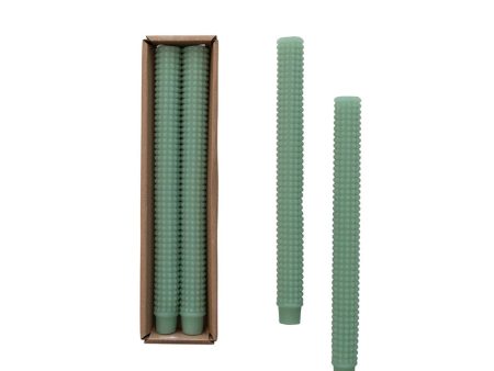 Unscented Hobnail Taper Candles in Box, Mint, Set of 2 (Copy) For Cheap