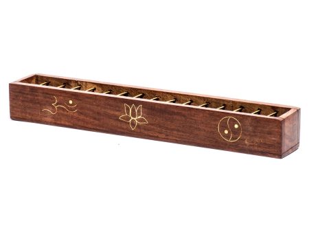 Tibetan Lattice Wooden Incense Burner with Inlay Online