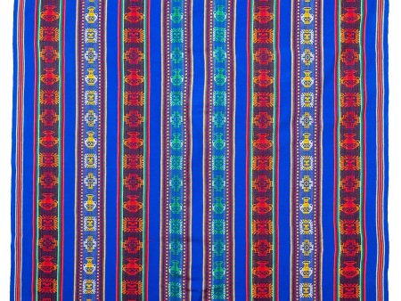 Peruvian Woven Throw Blue Cheap