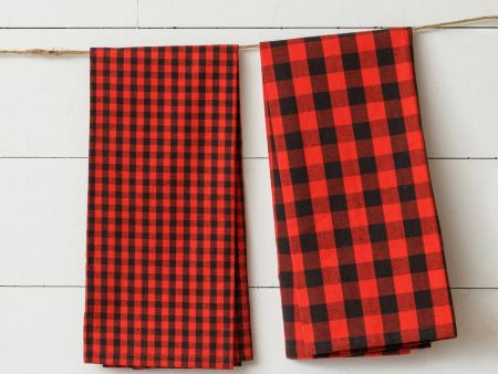 Tea Towels - Red and Black Buffalo Plaid (Set of 2) Supply