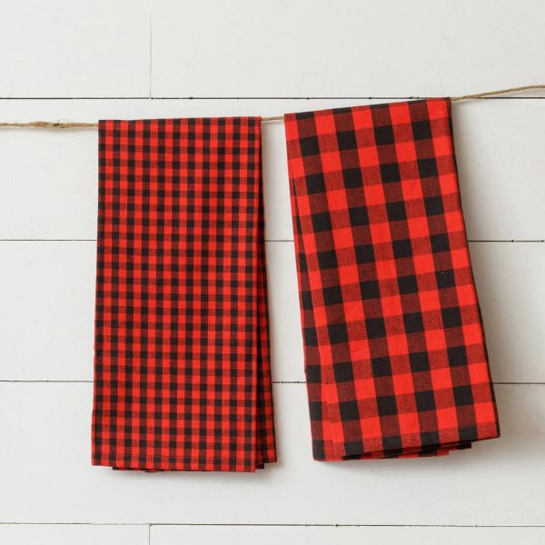 Tea Towels - Red and Black Buffalo Plaid (Set of 2) Supply