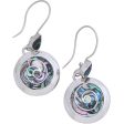 950 Sterling Silver Shell Inlay Wire Earrings Fashion