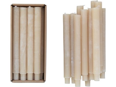 Unscented Taper Candles - Powder Finish (Cream Color) For Cheap