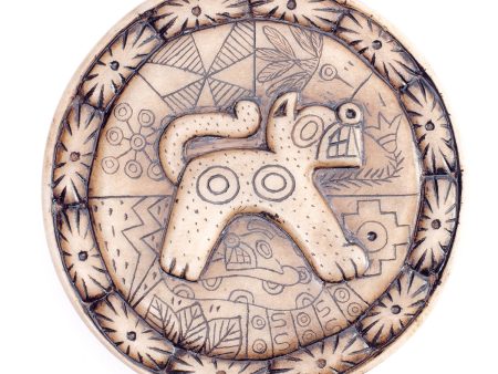 Andean Symbology Tile - Jaguar - Round Discount