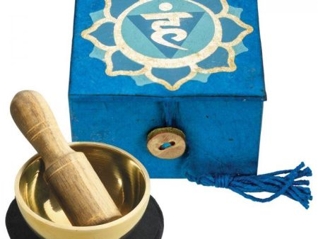 Throat Chakra Mini Meditation Bowl in Gift Box Online