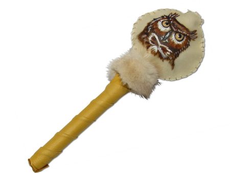 Rawhide Owl Rattle on Sale