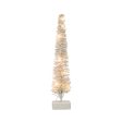 3-1 2  Round x 17-1 2 H Rattan LED Tree, White For Sale