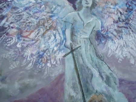 Unfolding of Wings by Karen Wolf (Painting on wood block) For Discount