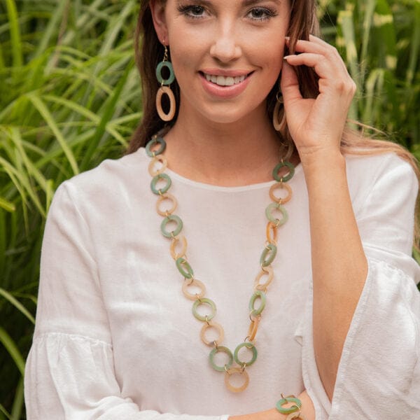 Anju Omala Verdant Necklace - Small Open Rings on Sale