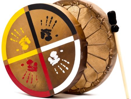 Medicine Wheel Healing-Hands Buffalo Hide Hand Drum Cheap