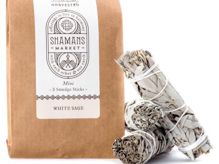 White Sage Mini Smudge Sticks-3 Pak Discount