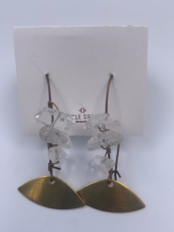 Quartz Long Gold Earrings Discount