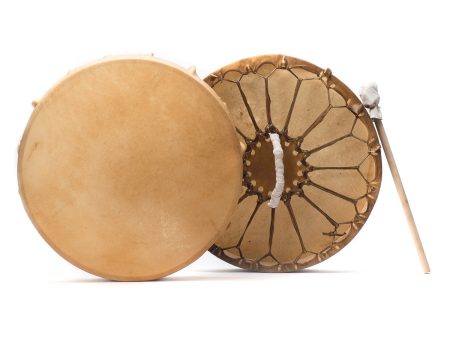 Native American Style Buffalo Hide Frame Hand Drum Online now