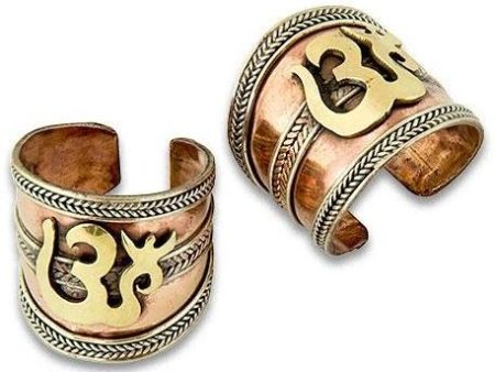 Tibetan Copper Dimensional Om Ring on Sale