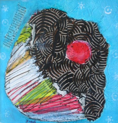 CUPCAKE I by Karen Wolf (Original Framed Art) Online now