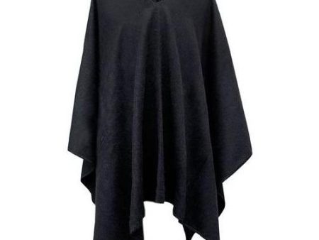 Alpaca Blend Poncho- Black Online