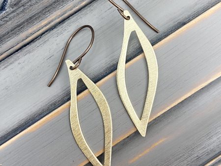 Gold Wendi Earrings on Natural Brass Wire For Cheap