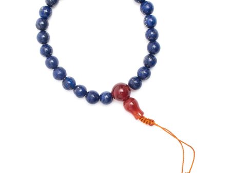 Tibetan Lapis Bead Wrist Mala-Adjustable Online now