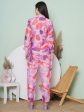 Muslin Digital Print Co-Ord Set - Pink Online Hot Sale