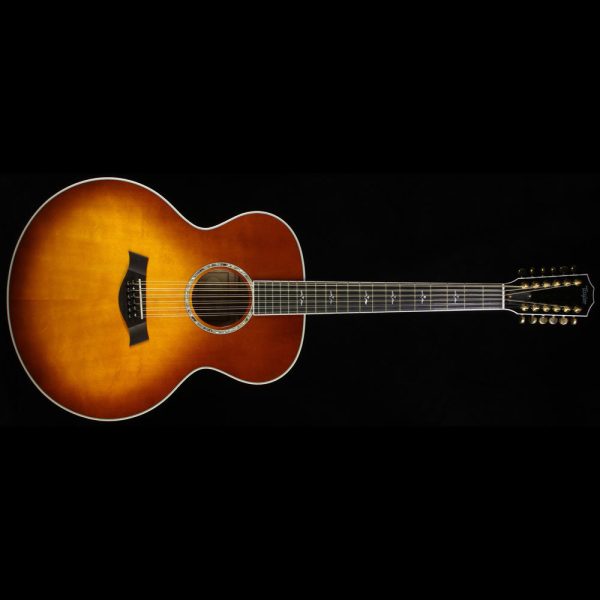 Used 2002 Taylor 655 12e Jumbo Acoustic Guitar Sunburst Online now