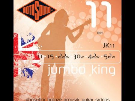 Rotosound JK11 Jumbo King Phosphor Bronze Acoustic Strings (11-52) For Cheap