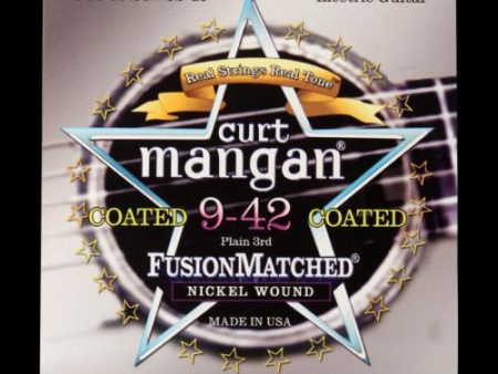 Curt Mangan Fusion Matched Nickel Wound Coated Electric Strings (9-42) Fashion