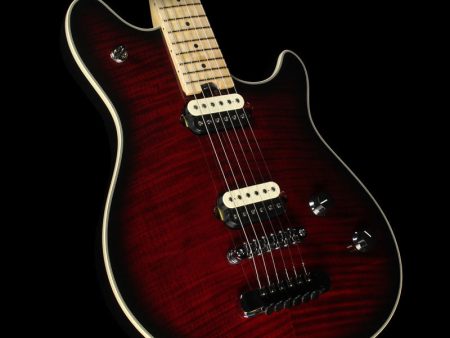 Used EVH USA Wolfgang Hardtail 5A Flame Top Electric Guitar Transparent Cherry Hot on Sale