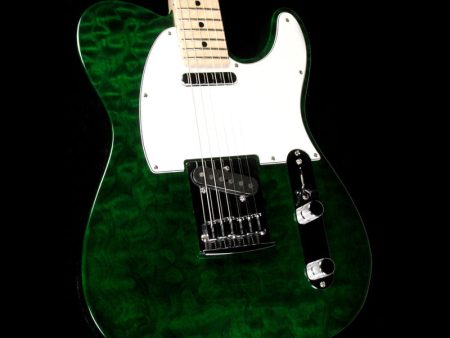 Used Fender Custom Shop Custom Deluxe Telecaster Emerald Green Transparent For Sale