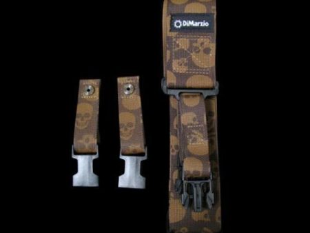 DiMarzio Cliplock Guitar Strap (Camo Skull) Online Sale